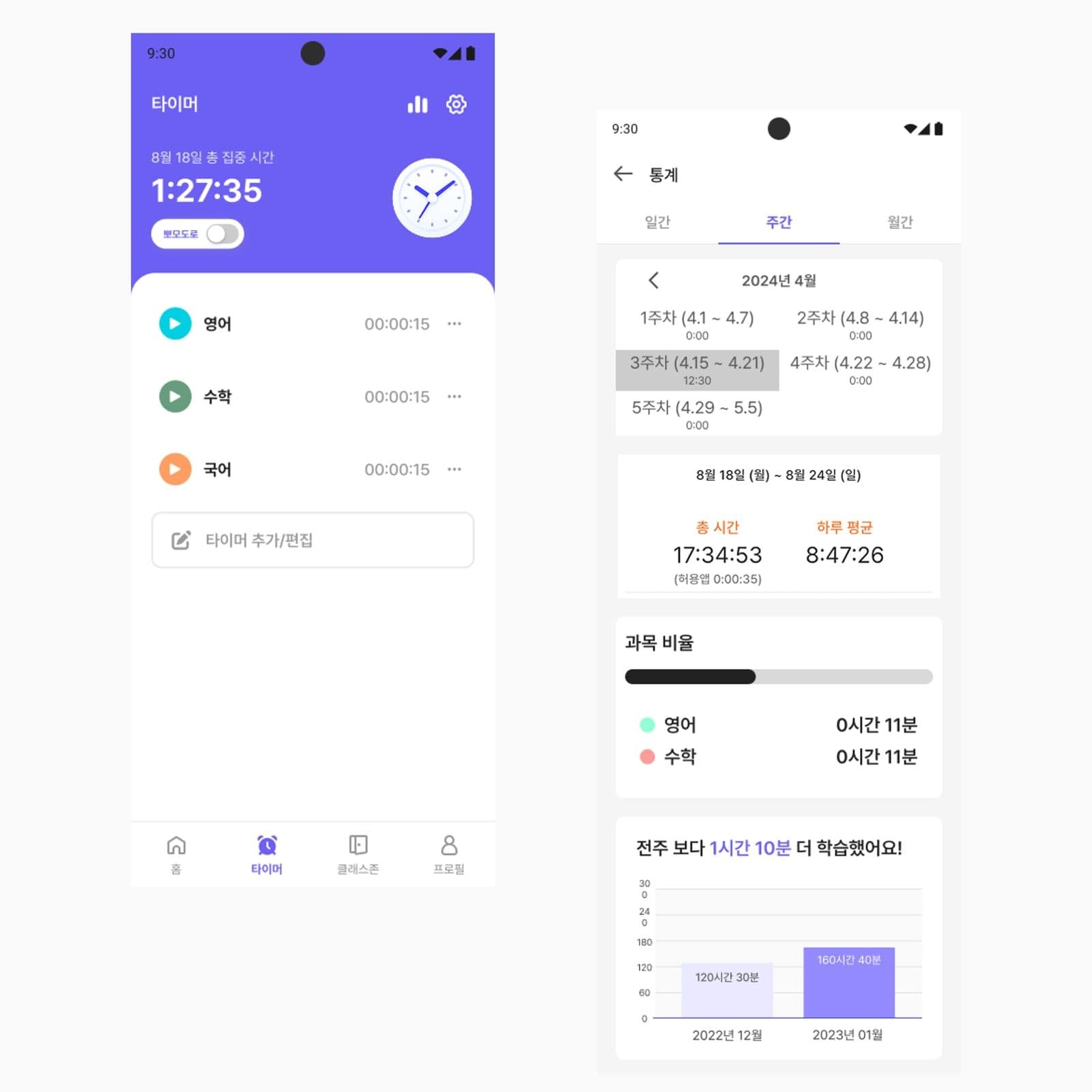 클래스업 타이머